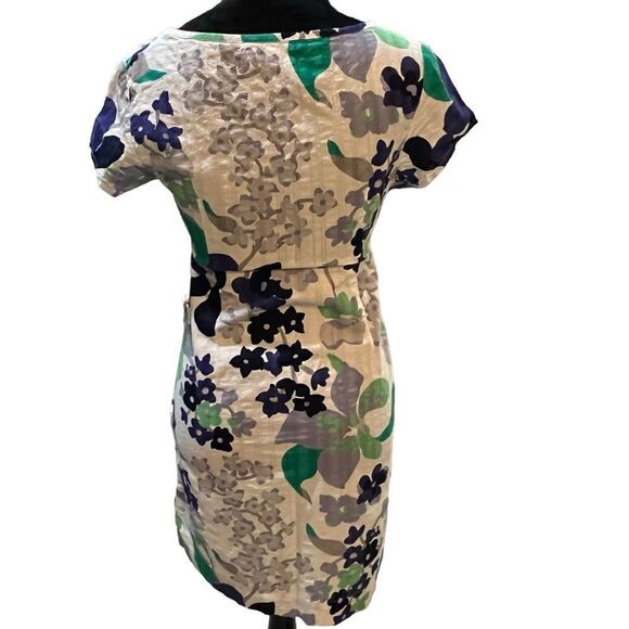 Boden Floral Mini Dress lightweight slim fit 100% cotton unlined sz 4 Petite 4P - Picture 6 of 16